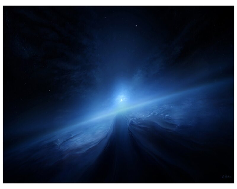 blue light tunnel