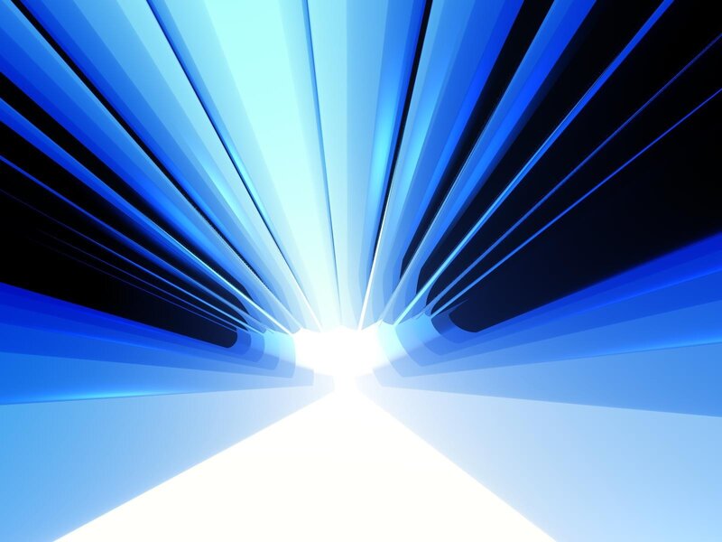 blue light tunnel abstract