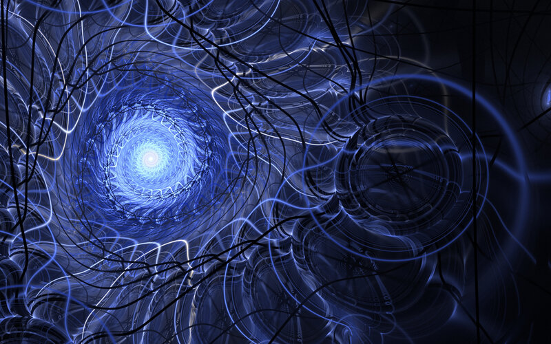 Blue Light Tunnel — Abstract, Digital Art