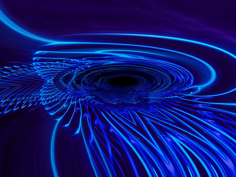 Blue light tunnel animation