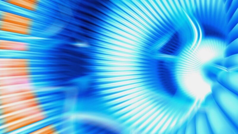 blue light tunnel motion