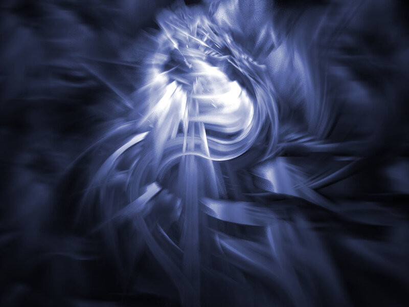 blue light vortex abstract