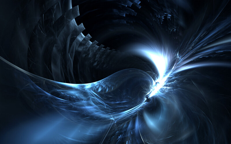 Blue Light Vortex — Dramatic, Digital Art