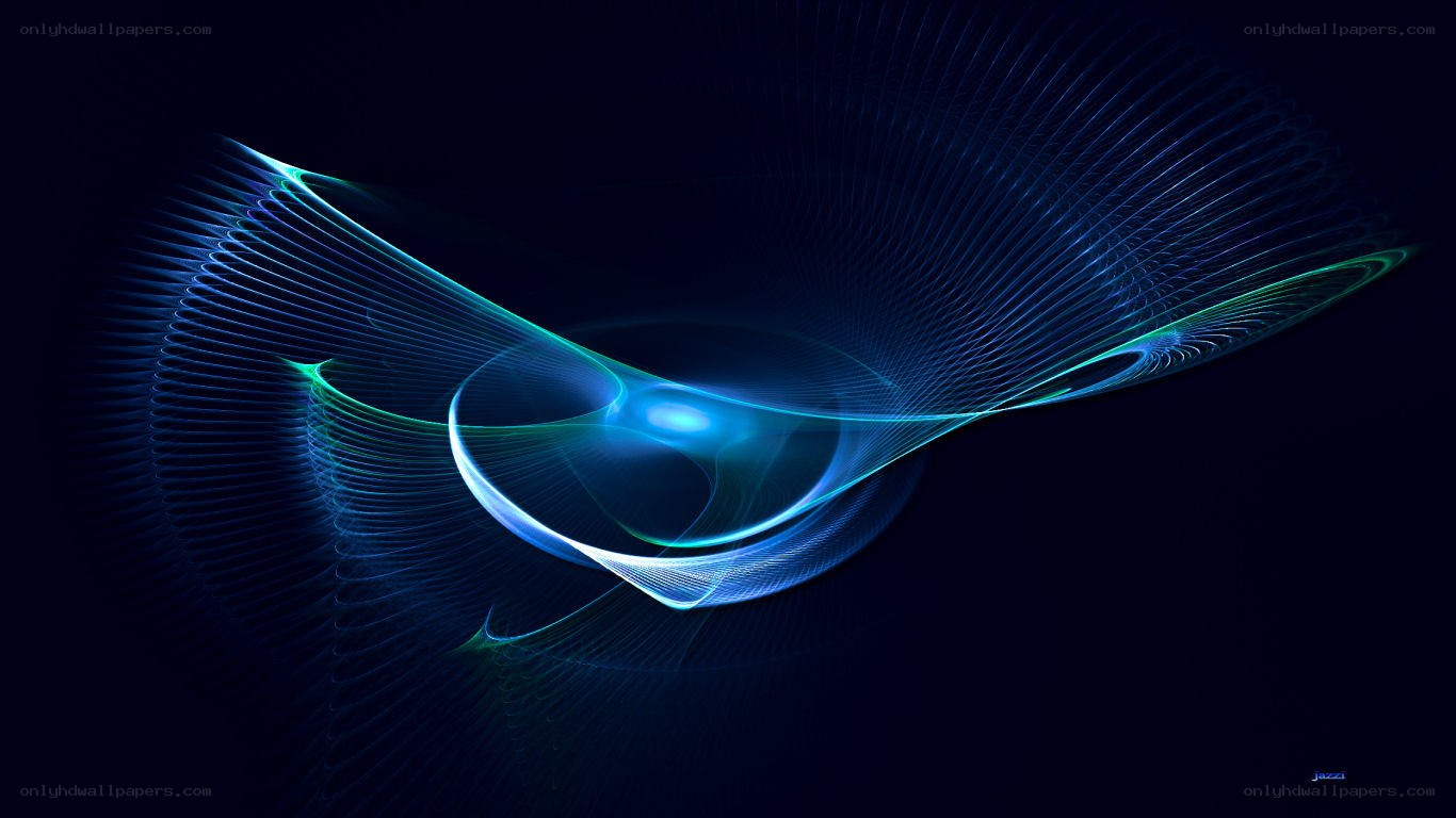Blue light wave abstract