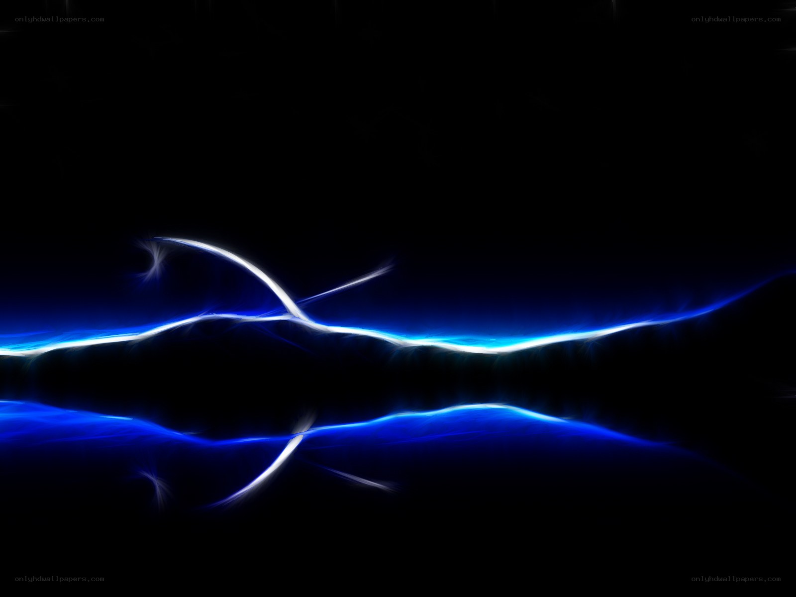 blue light wave abstract