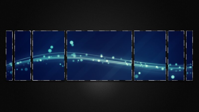 blue light wave art