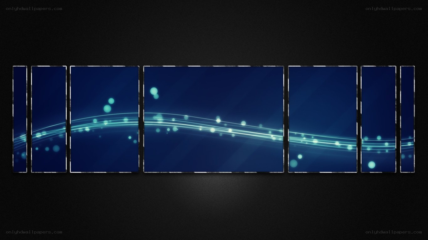 blue light wave art