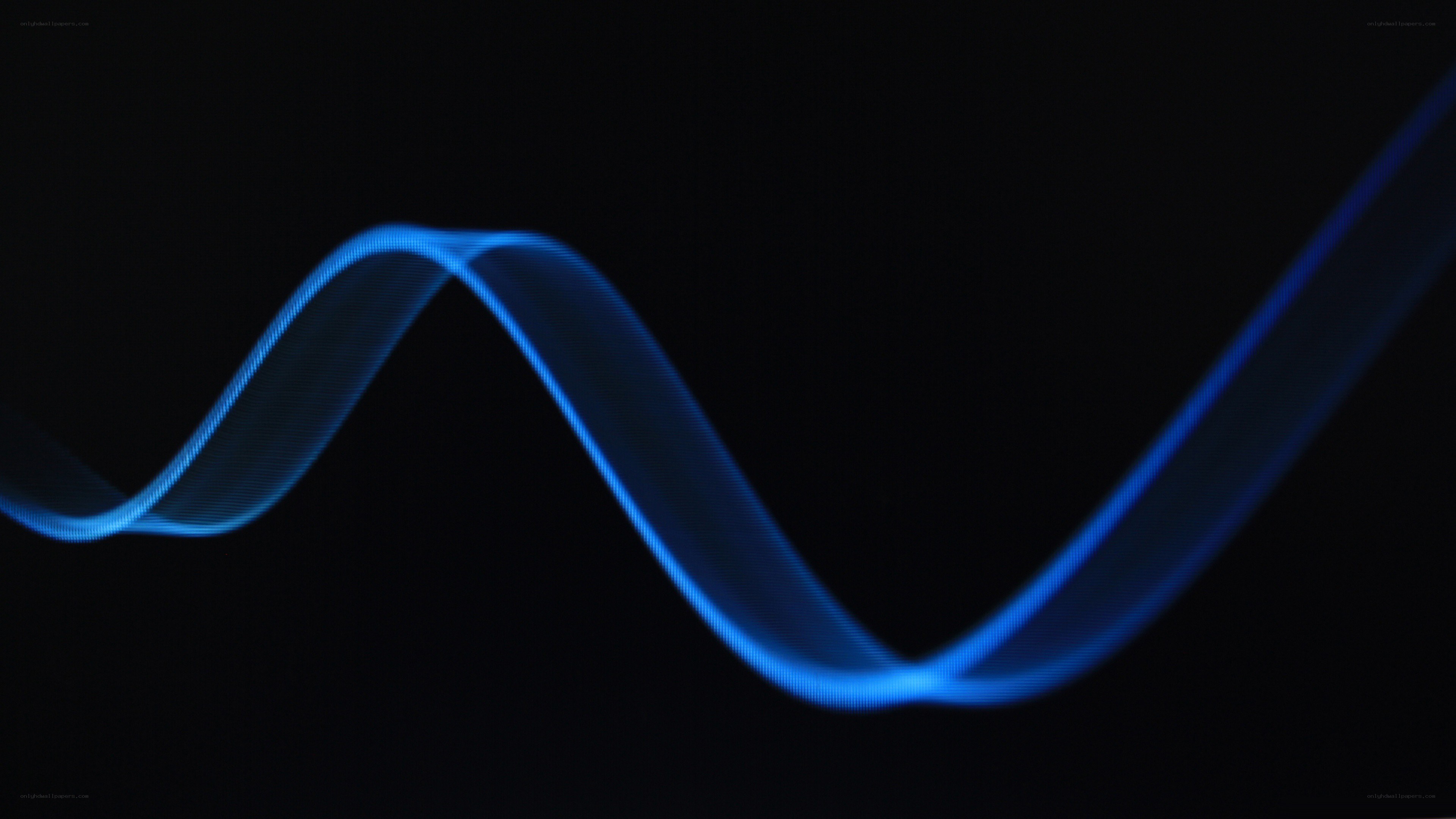 blue light wave on black