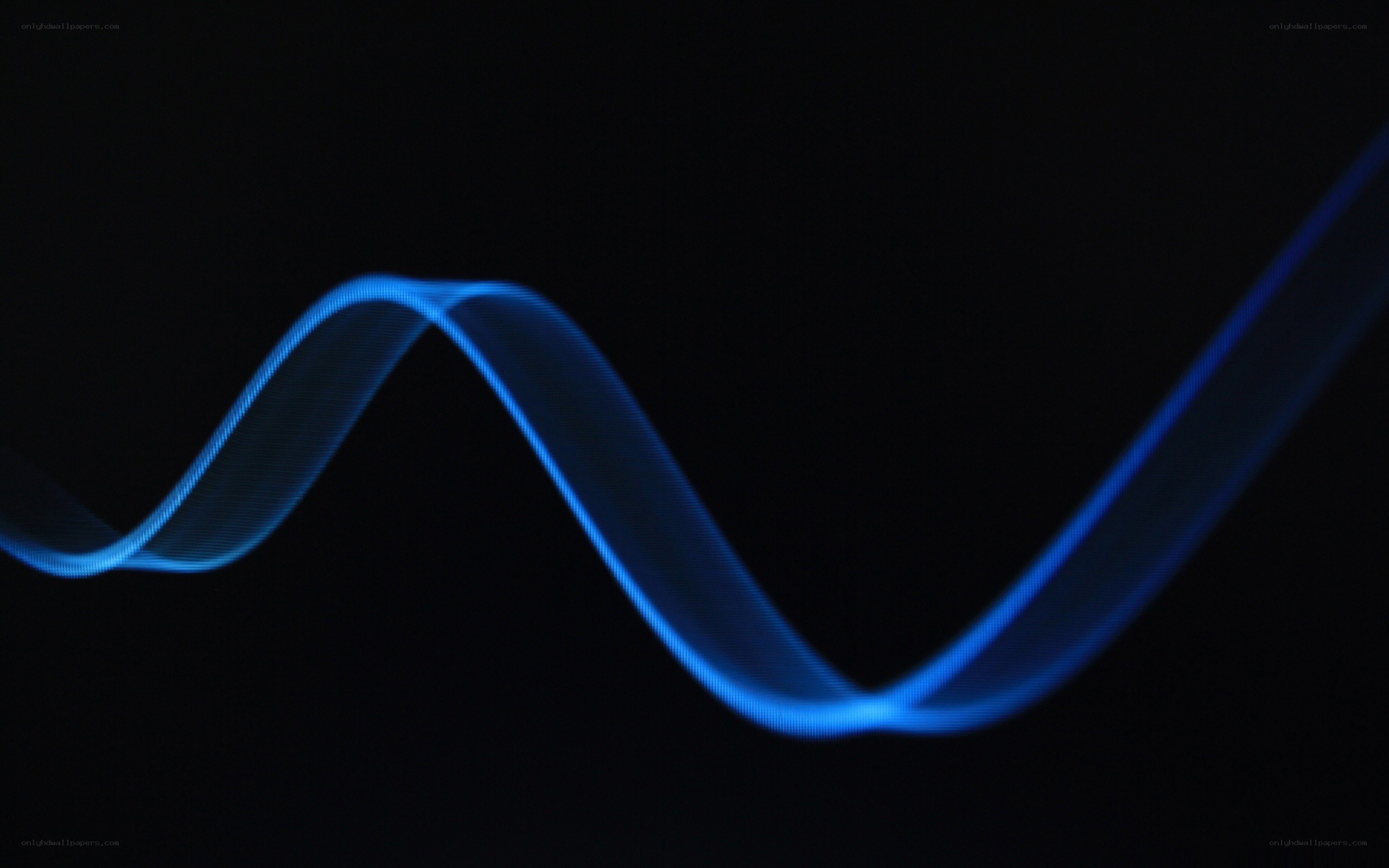 blue light wave on black
