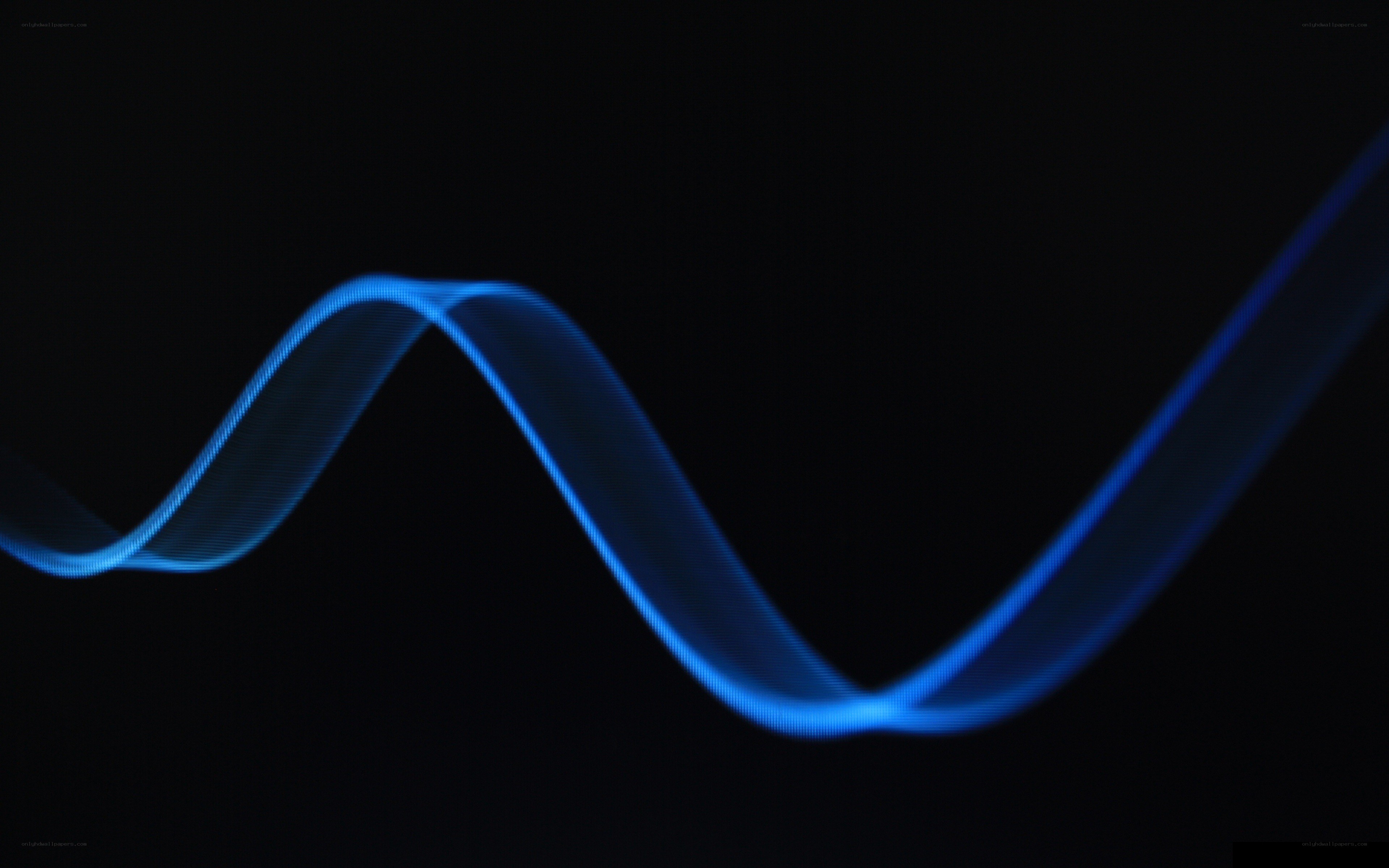blue light wave on black