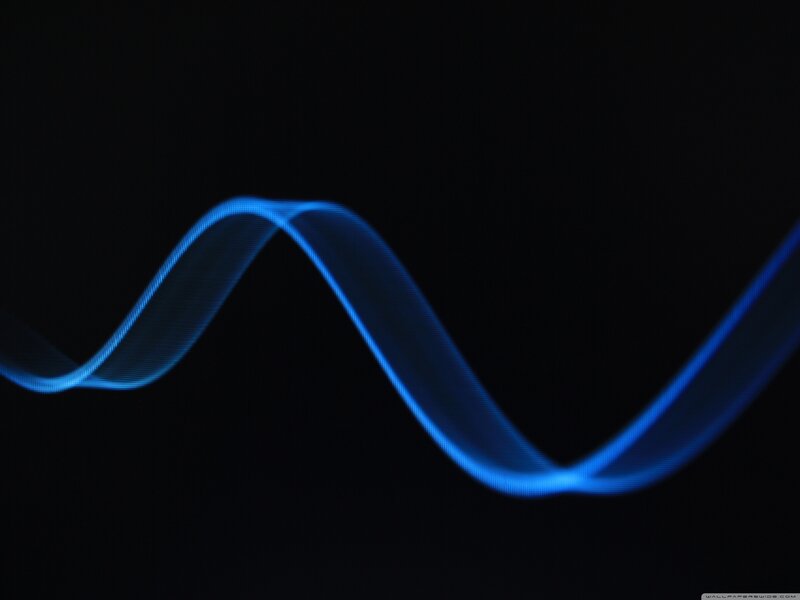 blue light wave on black