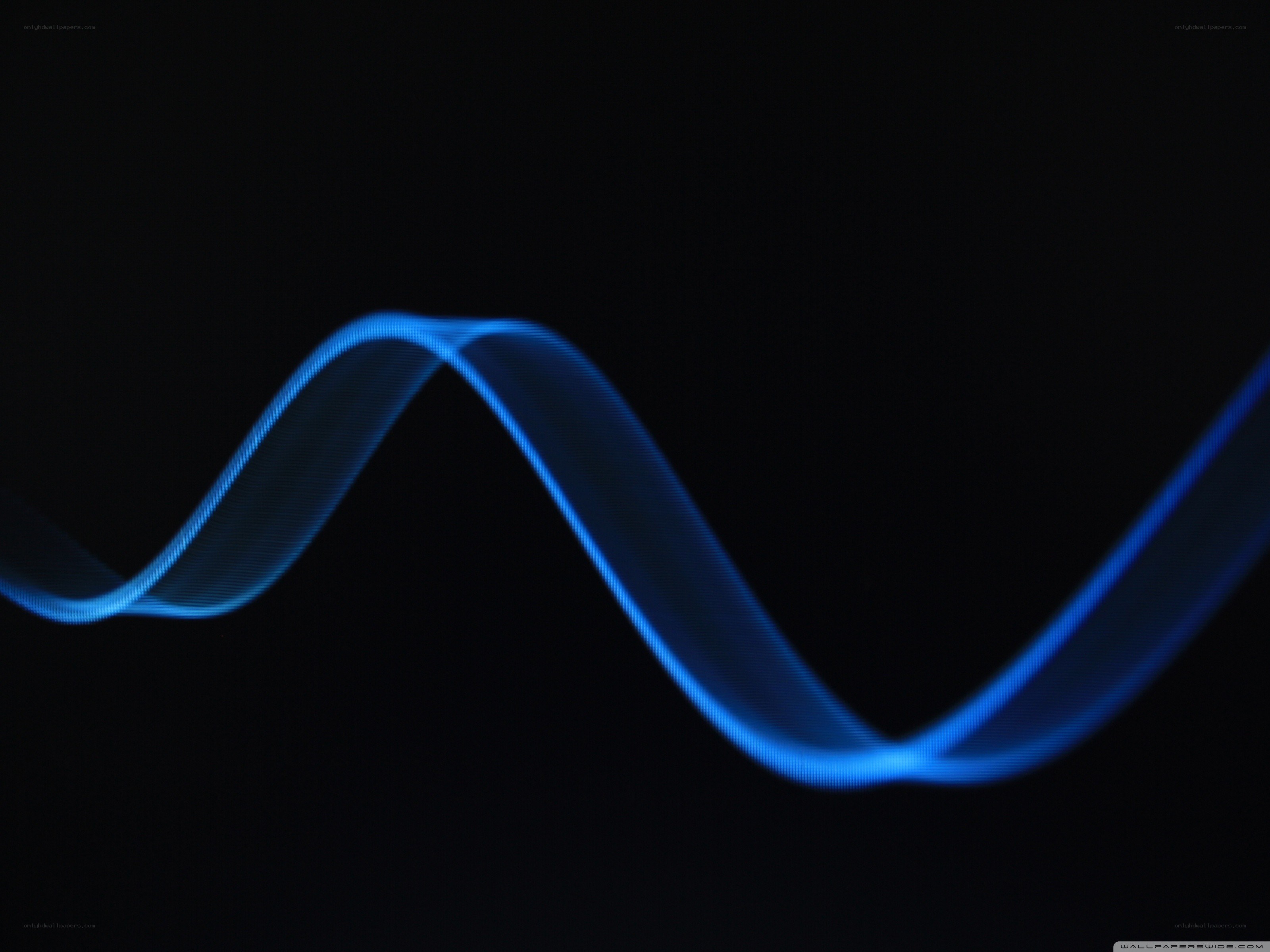 blue light wave on black