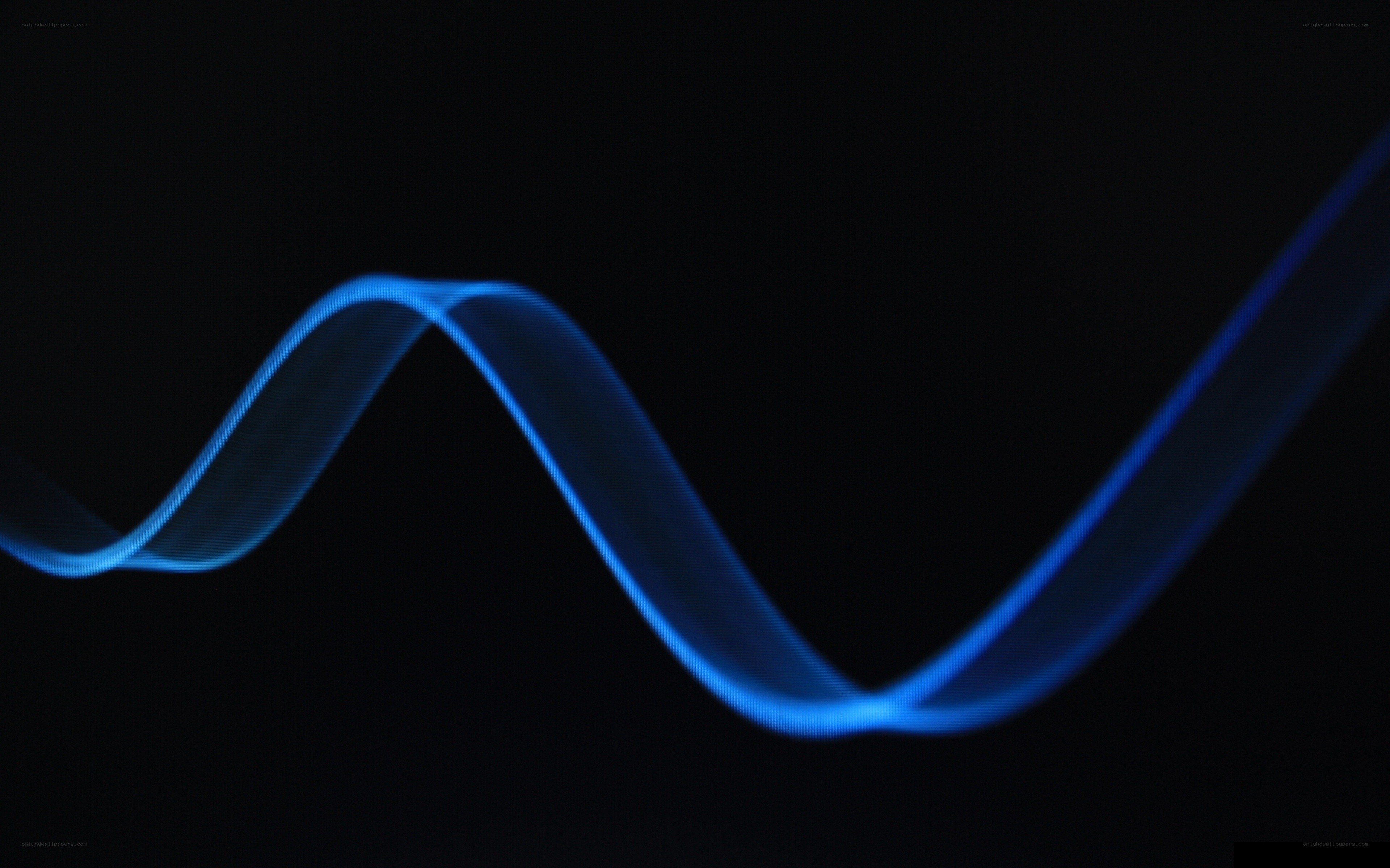 Blue light wave on black