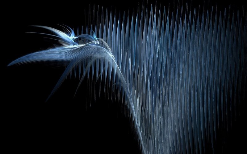 Blue Light Wave Pattern — Abstract