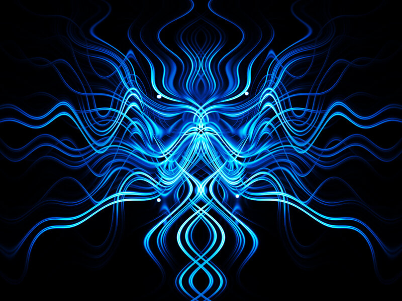 blue light wave patterns