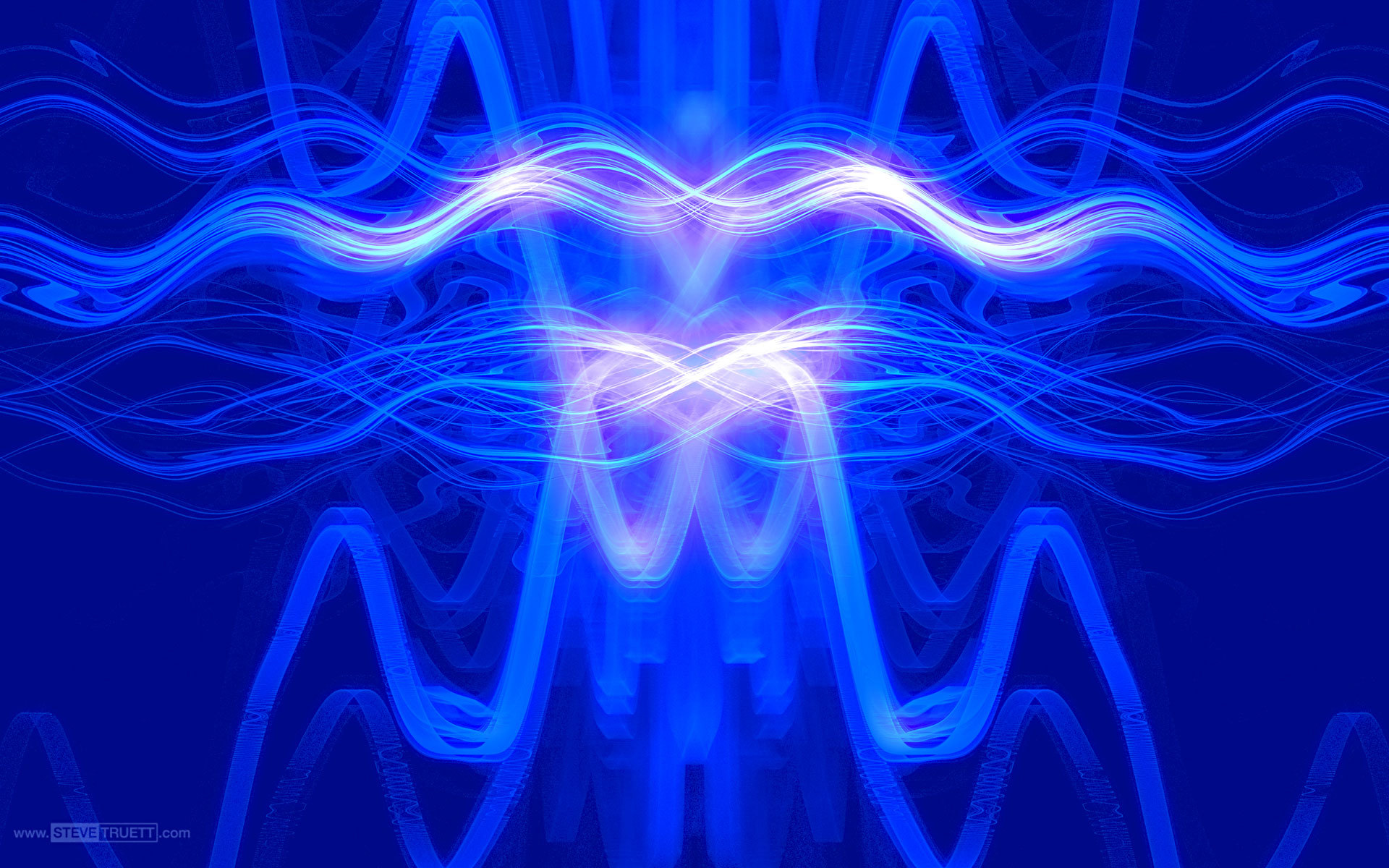 Blue light wave patterns