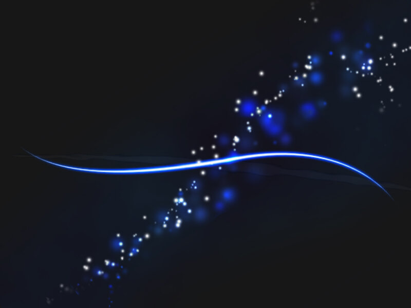 blue light wave with sparkles