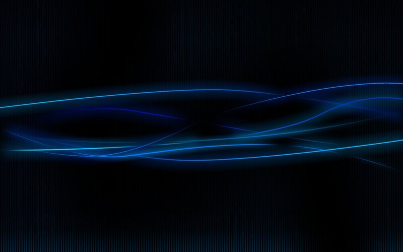 Blue Light Waves — Black, Calm, Abstract, Lines