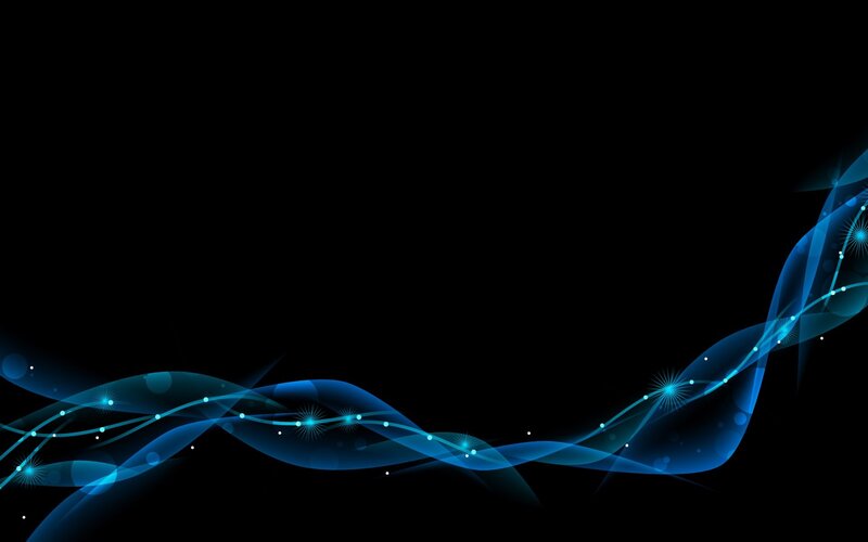 Blue Light Waves — Calm, Abstract, Dots, Black