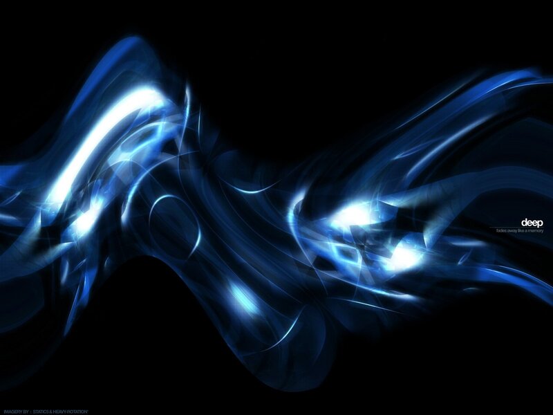 Blue Light Waves — Dynamic, Abstract, Darkness, Motion