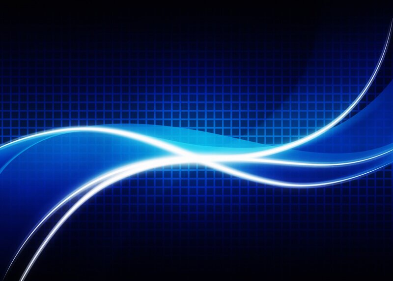 Blue Light Waves — Dynamic, Abstract, Grid Pattern