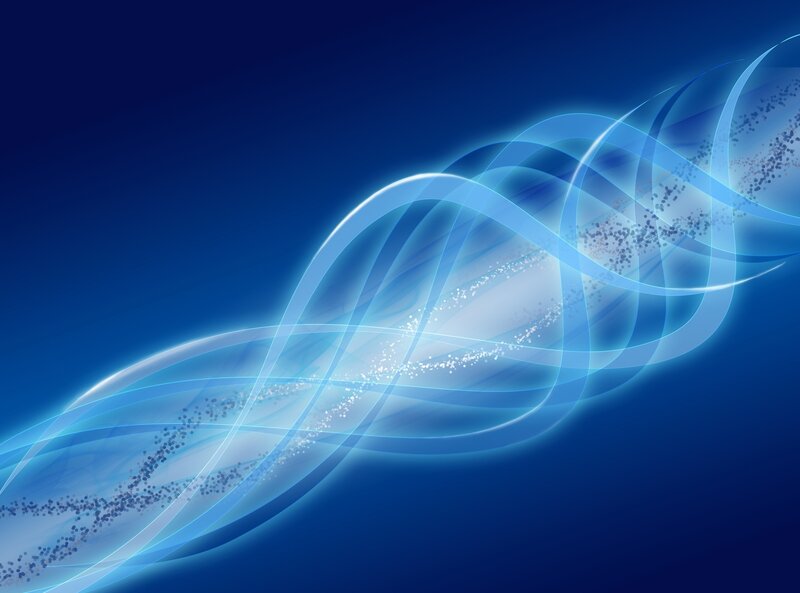 Blue Light Waves — Dynamic, Abstract, Particles, Curves