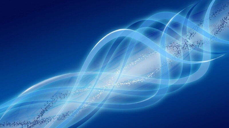 Blue Light Waves — Dynamic, Abstract, Particles, Curves, White