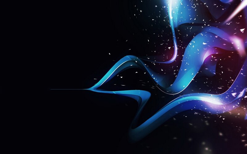Blue Light Waves — Dynamic, Digital Art