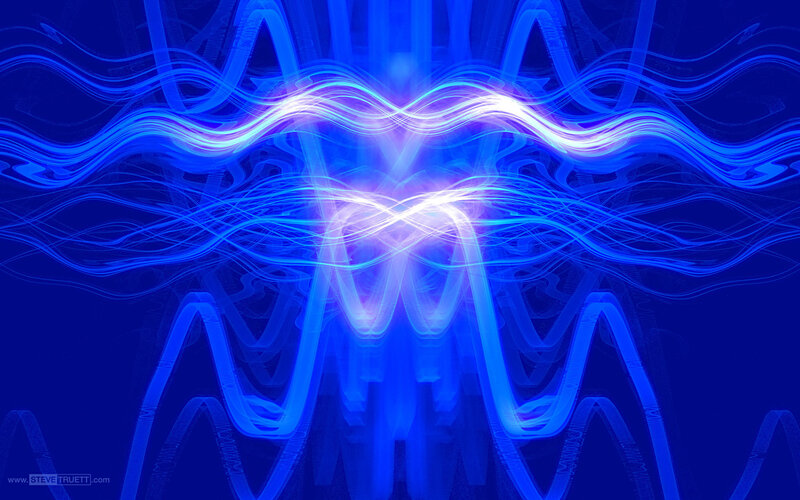 Blue Light Waves — Energetic, Abstract