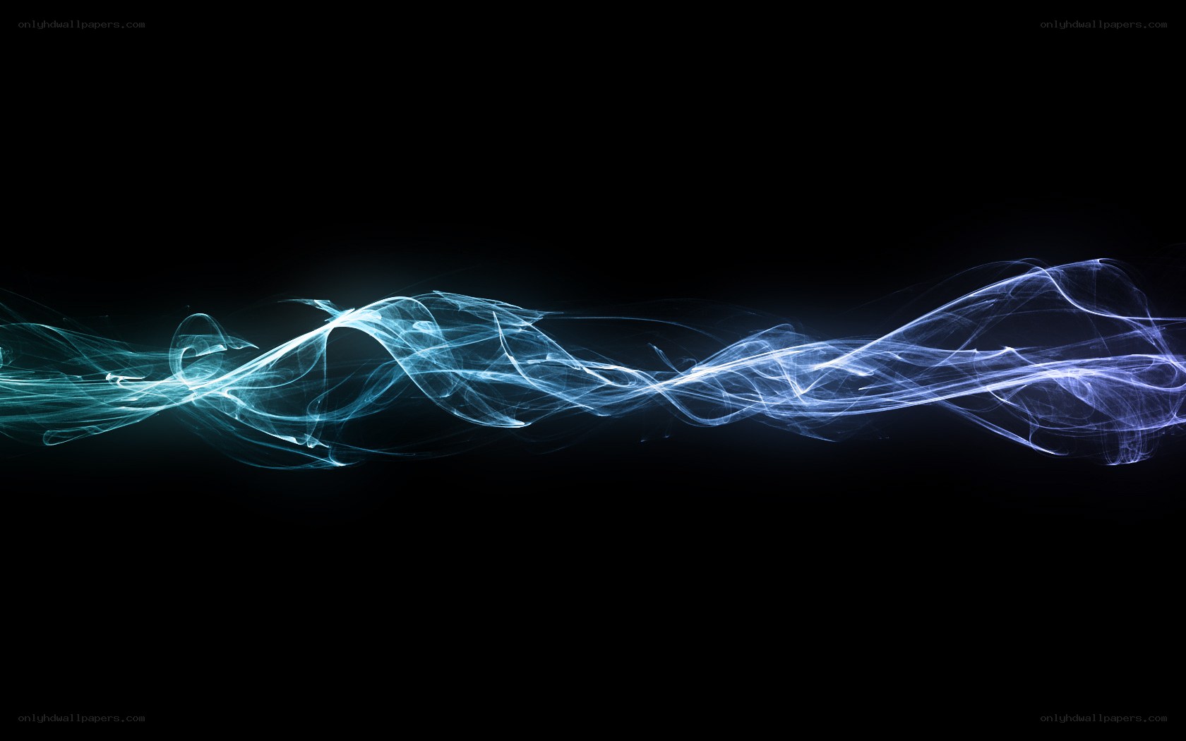 blue light waves on black