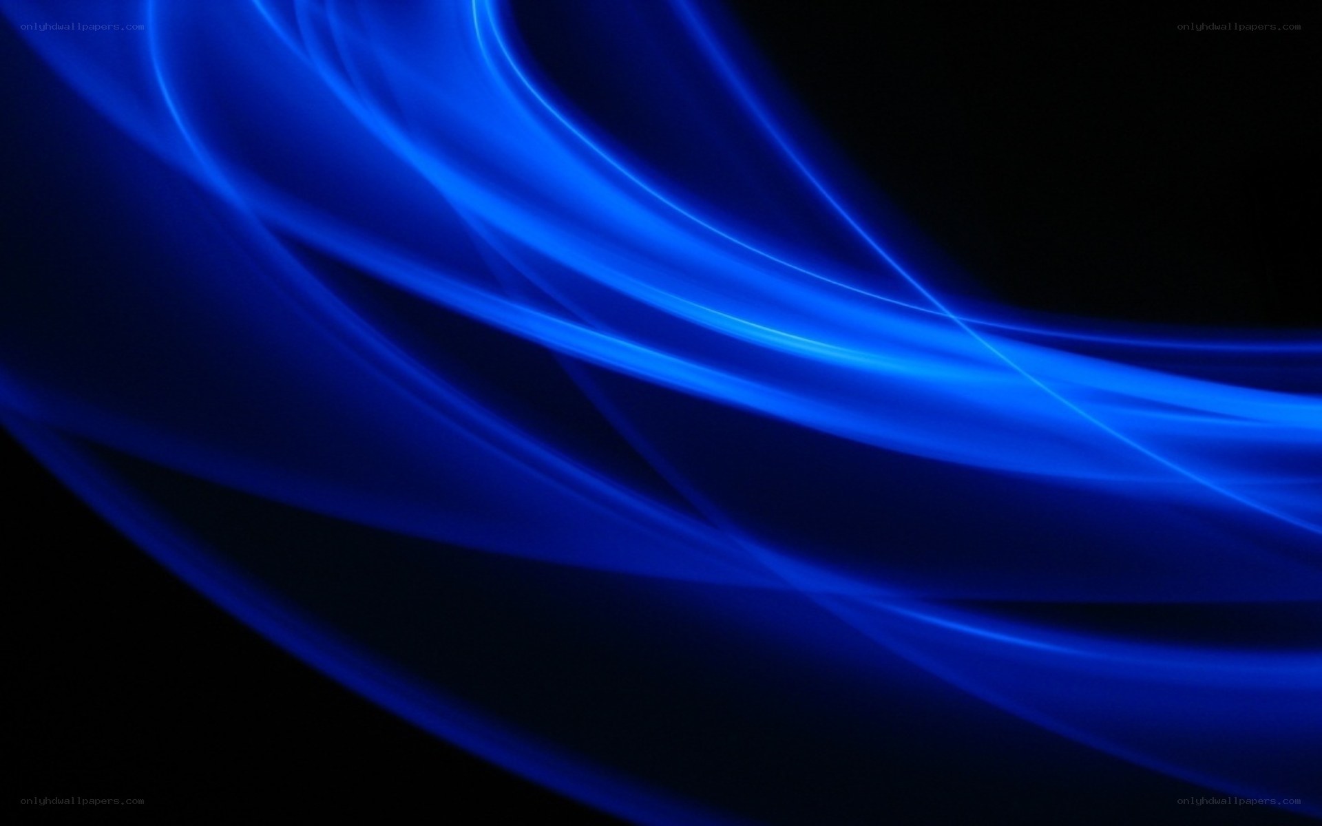 Blue light waves on black