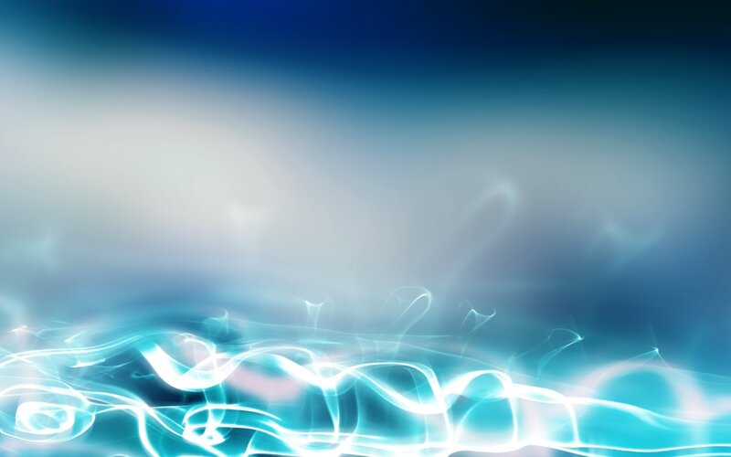 Blue Light Waves — Serene, Abstract, Smoke