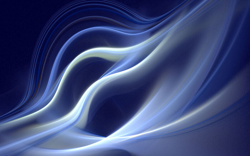Blue Light Waves — Serene, White