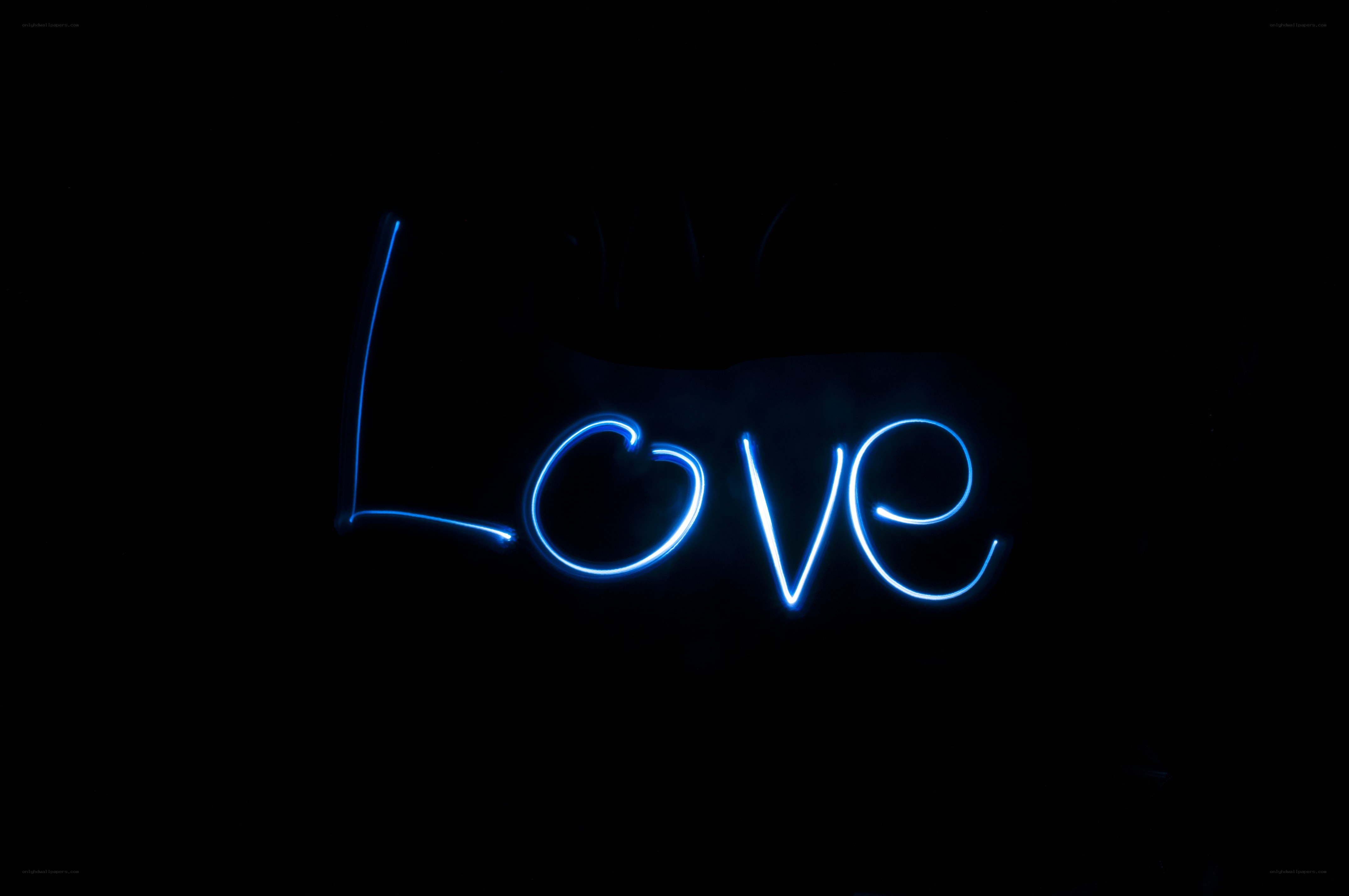 blue light writing love