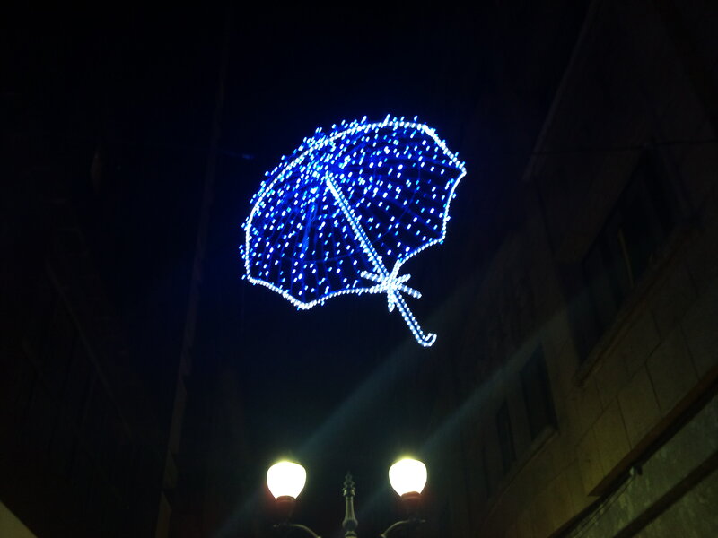 Blue Lighted Umbrella