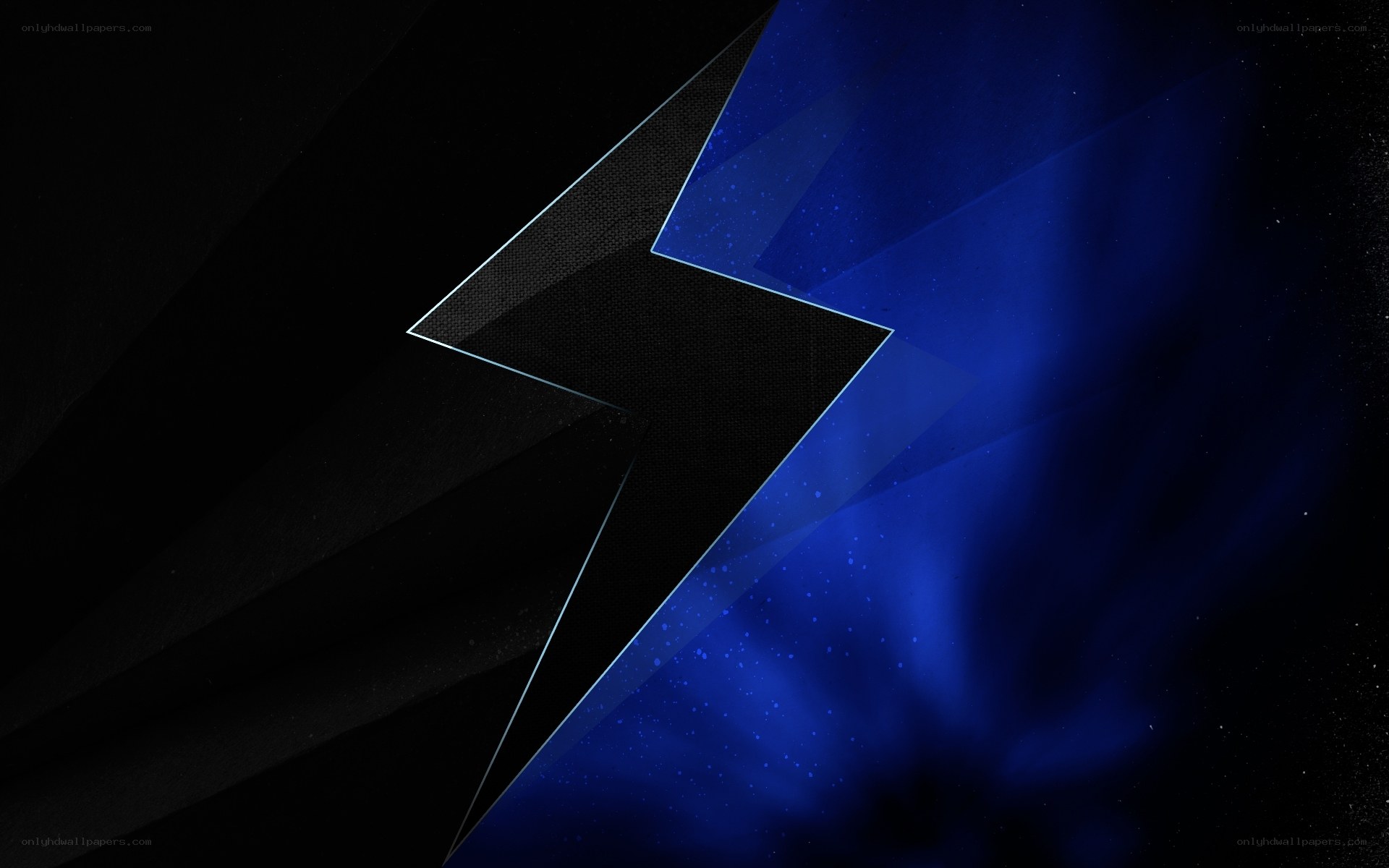 blue lightning bolt design