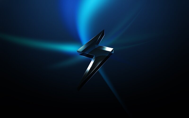 blue lightning bolt symbol