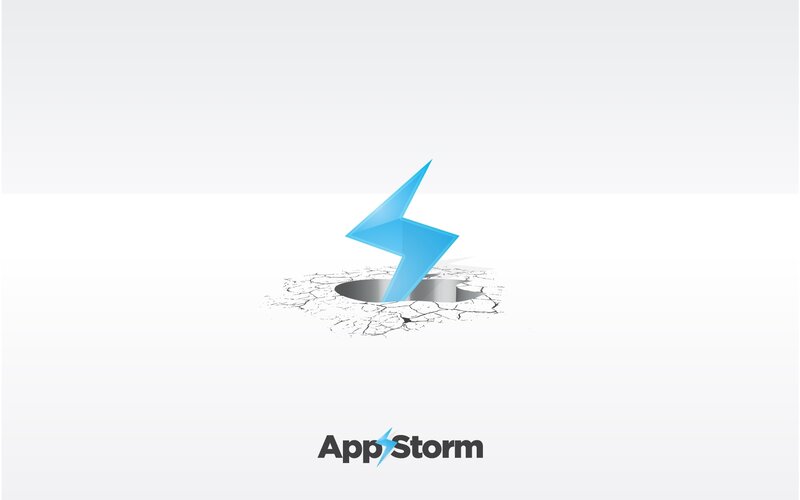Blue Lightning Bolt — White