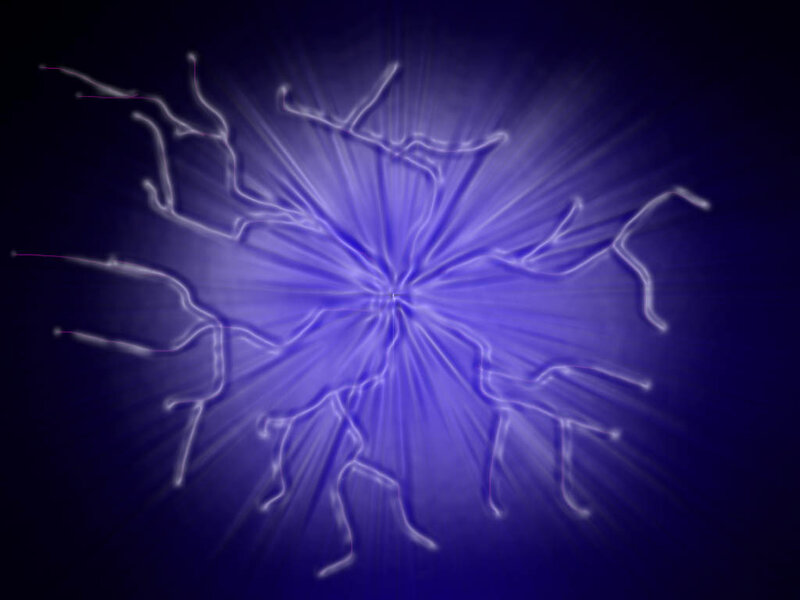 blue lightning burst