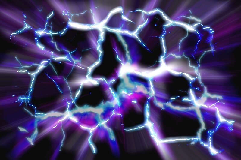 blue lightning energy burst