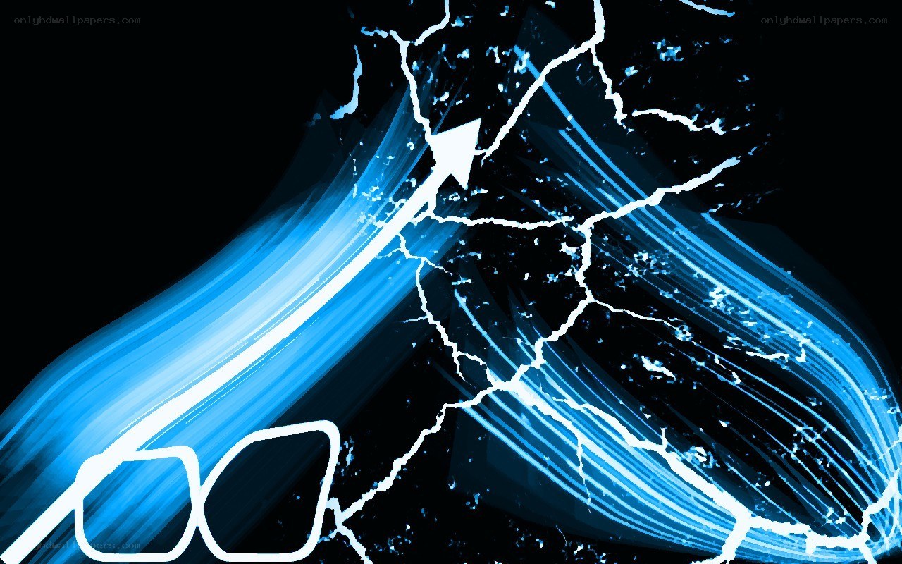 blue lightning energy wave