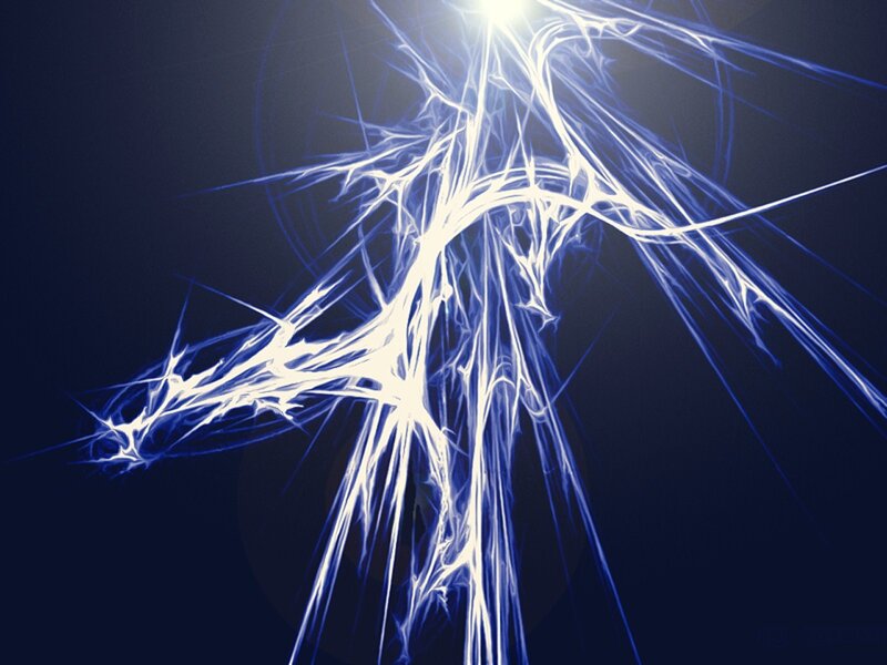 blue lightning fractal design