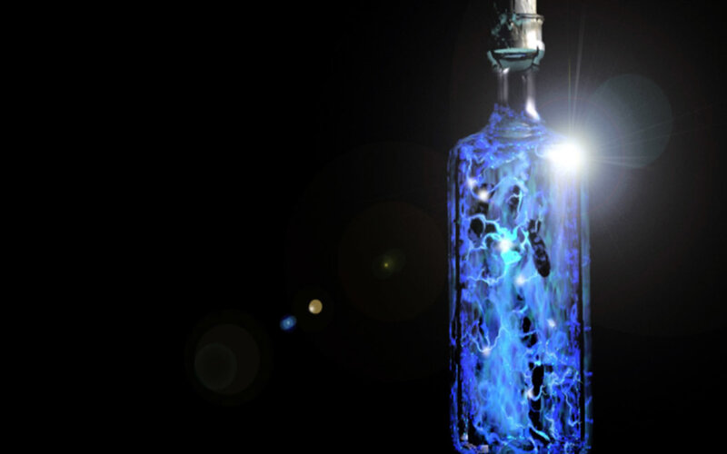 blue lightning in a bottle