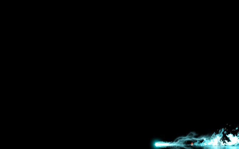 blue lightning on black background