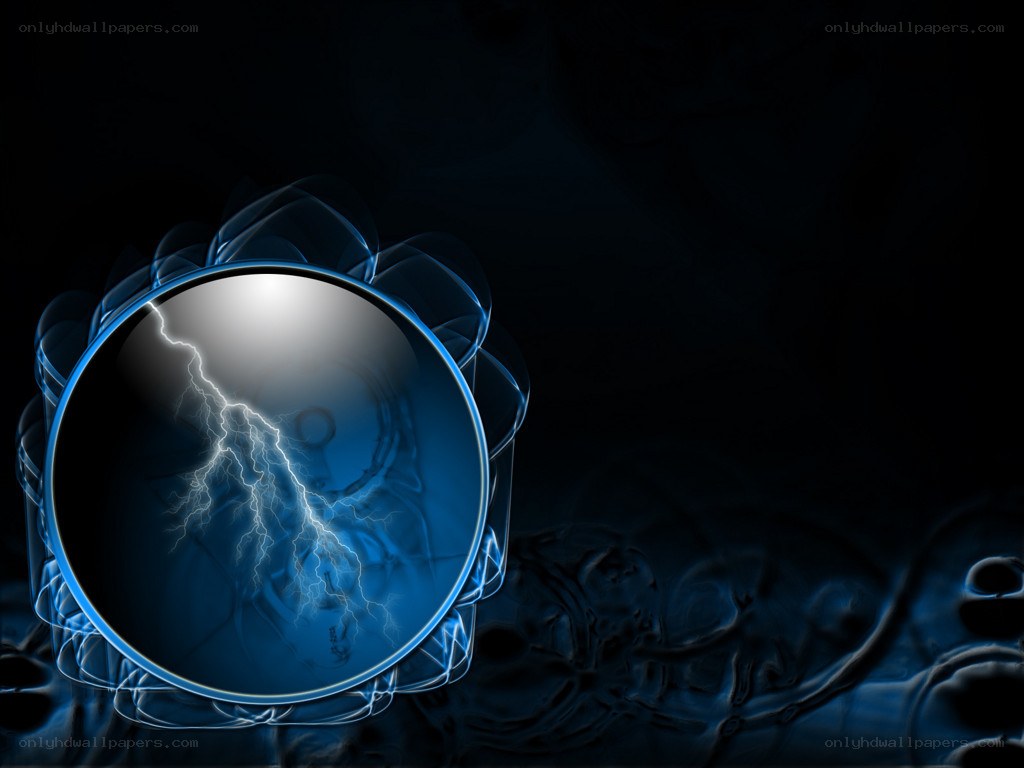 Blue lightning sphere