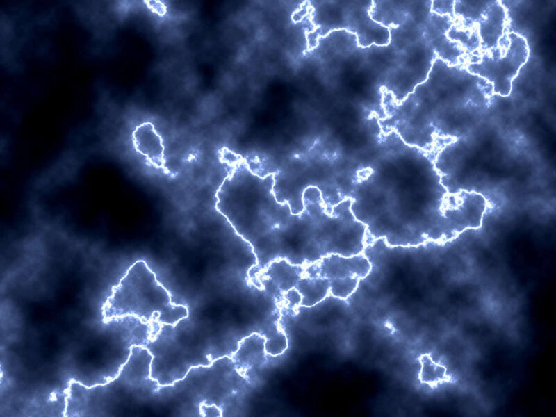 blue lightning storm clouds