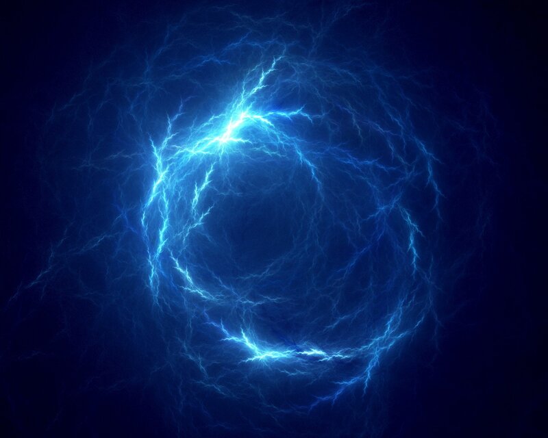 Blue lightning vortex