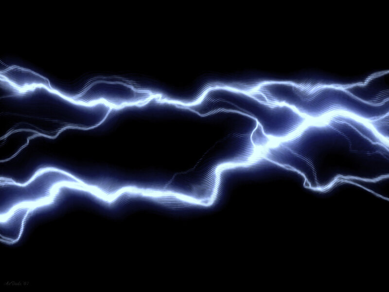blue lightning waves
