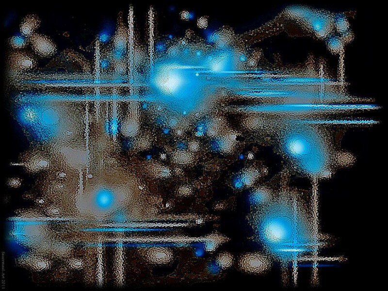 Blue Lights in Dark Space