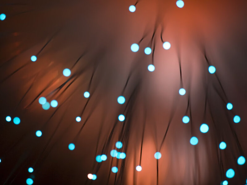 blue lights on dark fibers